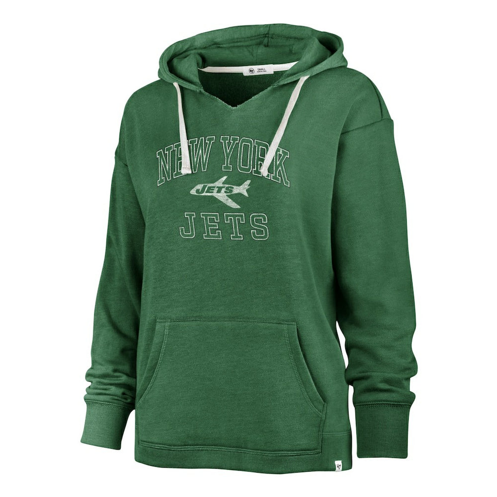 New York Jets '47 Women's Plus Size Clarity Kennedy Pullover Hoodie | NFL Sale