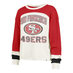San Francisco 49ers '47 Women's Plus Size Double Header Curve Toni Long Sleeve T-Shirt | NFL Hot
