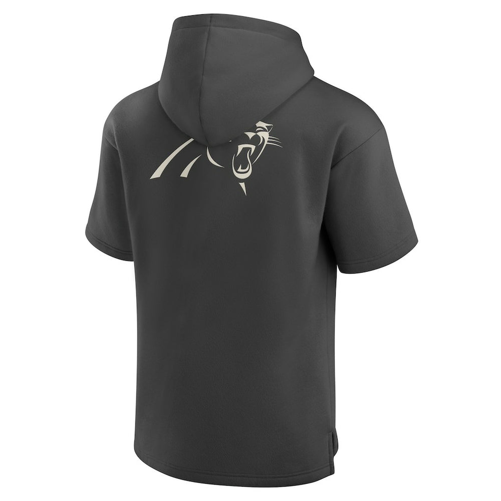 Carolina Panthers Elements Future Ground Lettering Short Sleeve Pullover Hoodie | NFL Hot