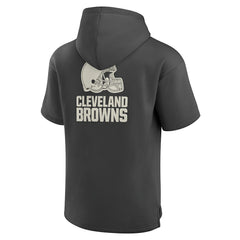 Cleveland Browns Elements Future Ground Lettering Short Sleeve Pullover Hoodie | NFL Discount