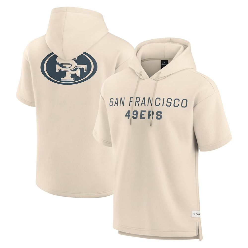 San Francisco 49ers Elements Future Ground Lettering Short Sleeve Pullover Hoodie | NFL Outlet