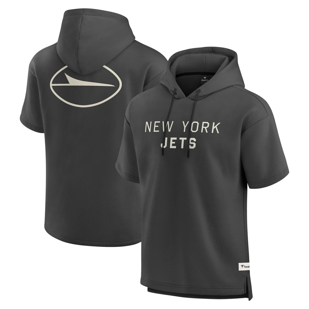 New York Jets Elements Future Ground Lettering Short Sleeve Pullover Hoodie | NFL Outlet
