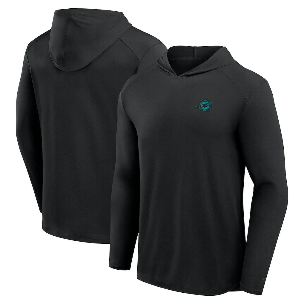 Miami Dolphins Front Office Power Mono Long Sleeve Hoodie T-Shirt | NFL Discount