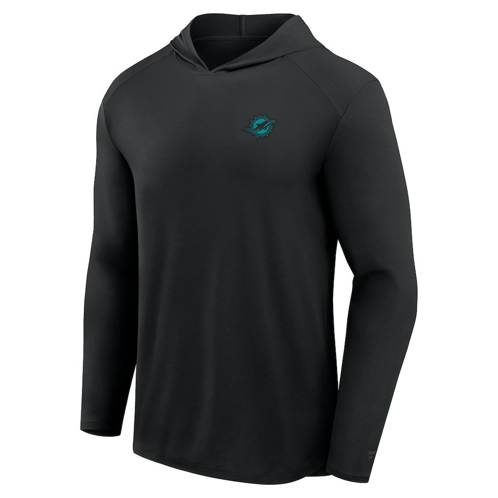 Miami Dolphins Front Office Power Mono Long Sleeve Hoodie T-Shirt | NFL Discount