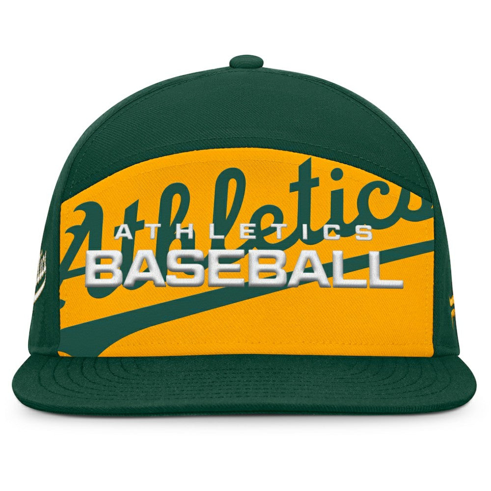 Athletics Fanatics Clubhouse Splitter Snapback Hat - MLB Hats