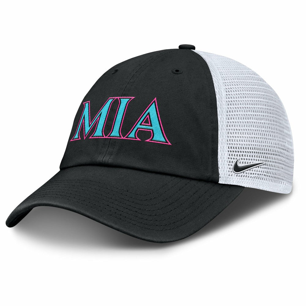 Miami Marlins Nike Unisex 2025 City Connect Trucker Adjustable Hat - MLB Hats