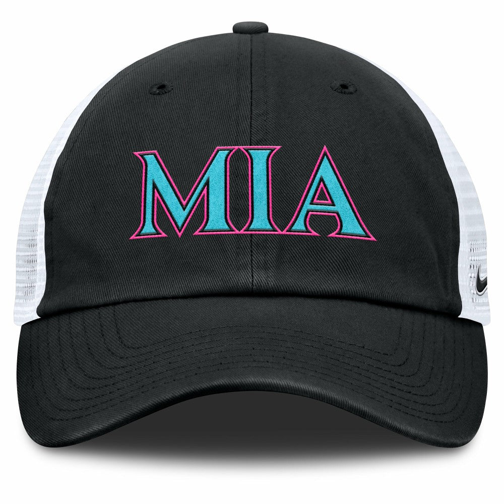 Miami Marlins Nike Unisex 2025 City Connect Trucker Adjustable Hat - MLB Hats