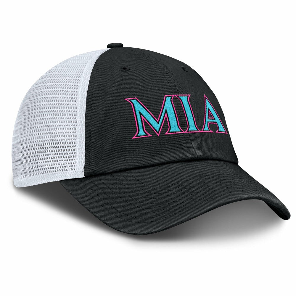 Miami Marlins Nike Unisex 2025 City Connect Trucker Adjustable Hat - MLB Hats