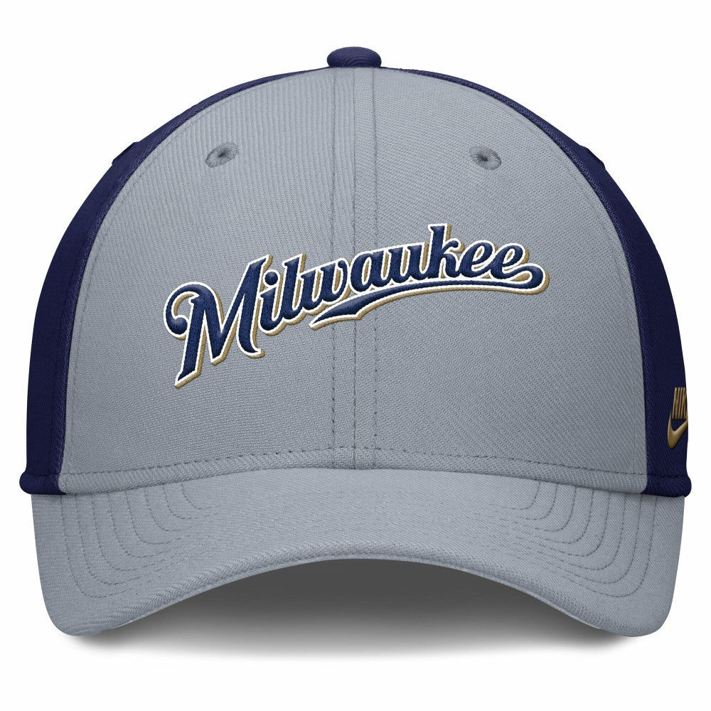 Milwaukee Brewers Nike Rise Swoosh Performance Flex Hat - MLB Hats