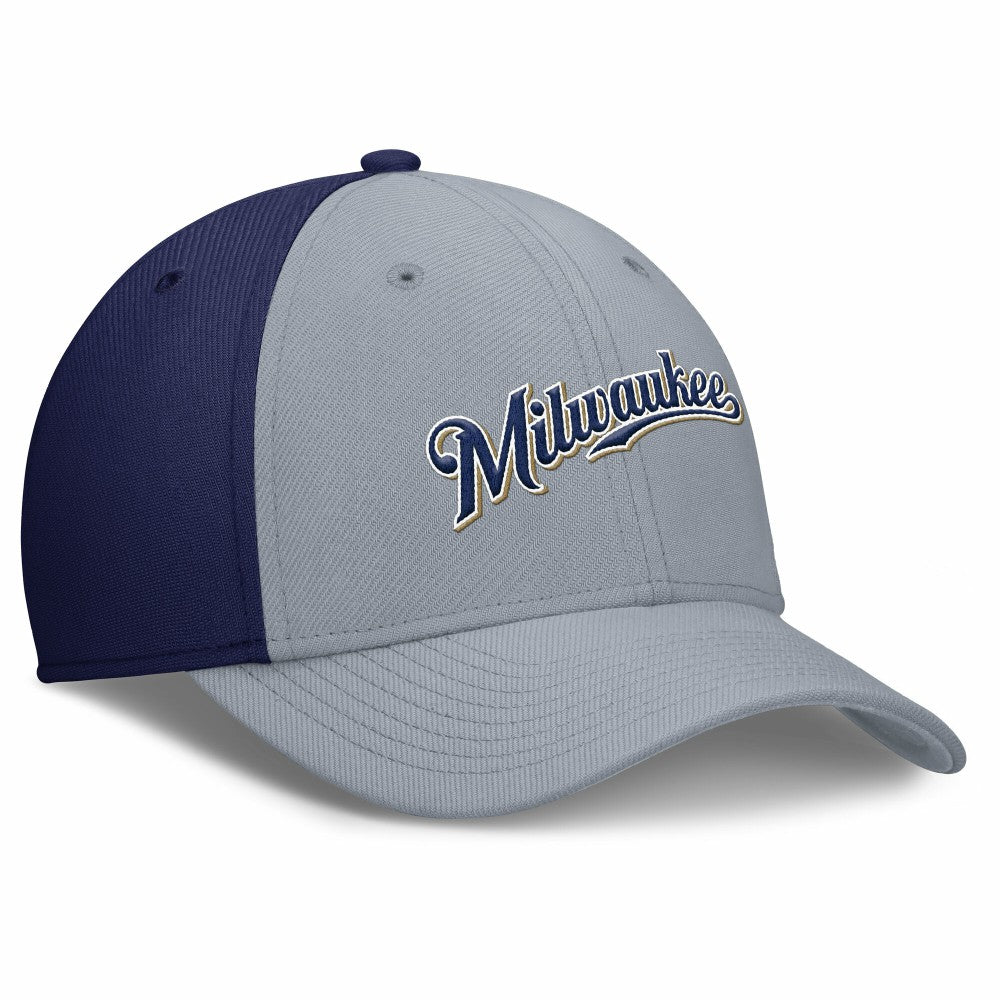 Milwaukee Brewers Nike Rise Swoosh Performance Flex Hat - MLB Hats