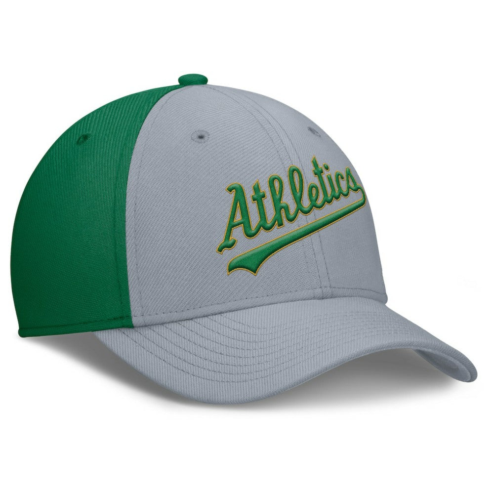 Athletics Nike Rise Swoosh Performance Flex Hat - MLB Hats