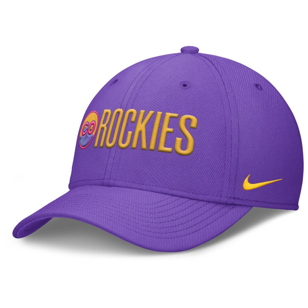 Colorado Rockies Nike 2025 City Connect Rise Swoosh Performance Flex Hat - MLB Hats