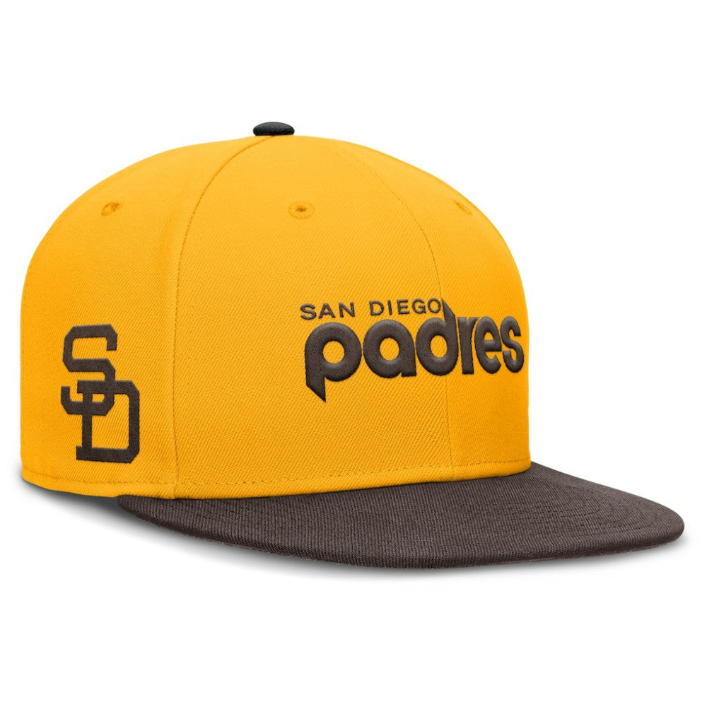 San Diego Padres Nike Cooperstown Two-Tone Dri-FIT Round Bill True Fitted Hat - MLB Hats
