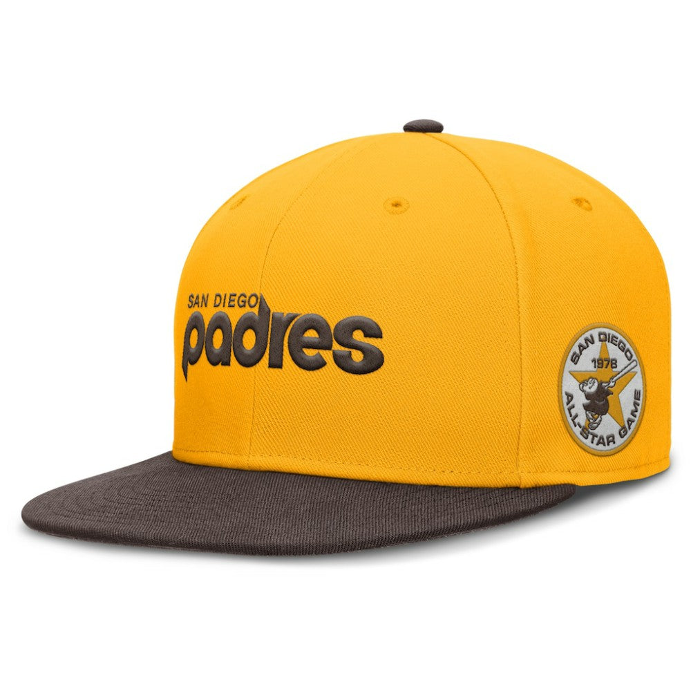 San Diego Padres Nike Cooperstown Two-Tone Dri-FIT Round Bill True Fitted Hat - MLB Hats