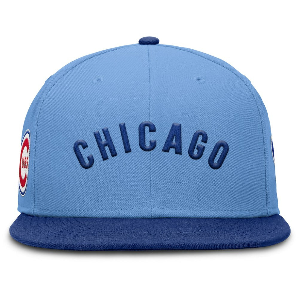 Chicago Cubs Nike Cooperstown Two-Tone Dri-FIT Round Bill True Fitted Hat - MLB Hats