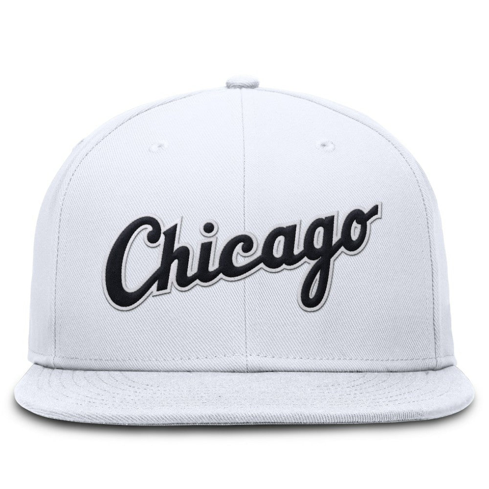 Chicago White Sox Nike Wordmark Dri-FIT Round Bill True Fitted Hat - MLB Hats