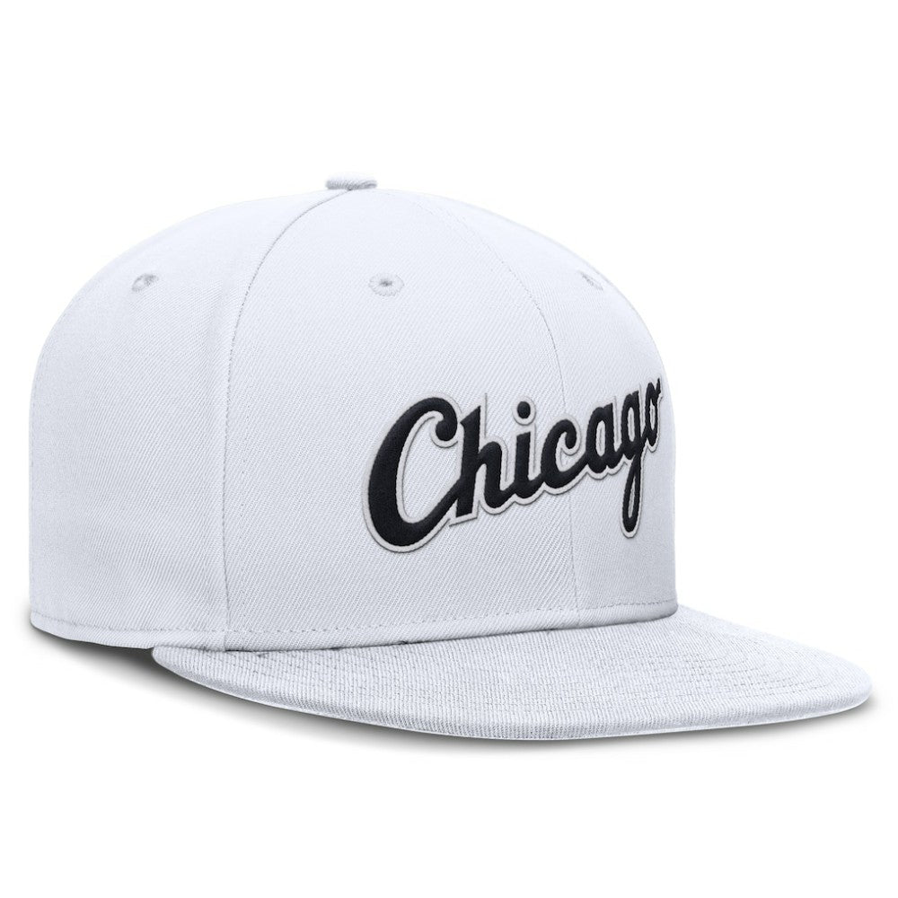 Chicago White Sox Nike Wordmark Dri-FIT Round Bill True Fitted Hat - MLB Hats