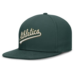 Athletics Nike Wordmark Dri-FIT Round Bill True Fitted Hat - MLB Hats