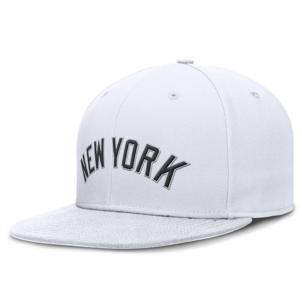 New York Yankees Nike Wordmark Dri-FIT Round Bill True Fitted Hat - MLB Hats