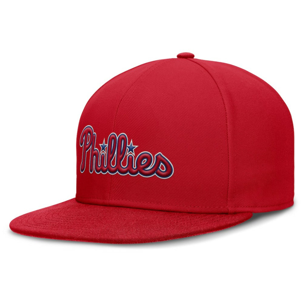 Philadelphia Phillies Nike Wordmark Dri-FIT Round Bill True Fitted Hat - MLB Hats