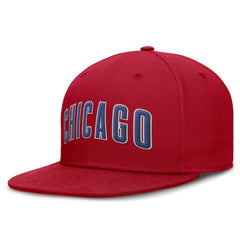 Chicago Cubs Nike Wordmark Dri-FIT Round Bill True Fitted Hat - MLB Hats