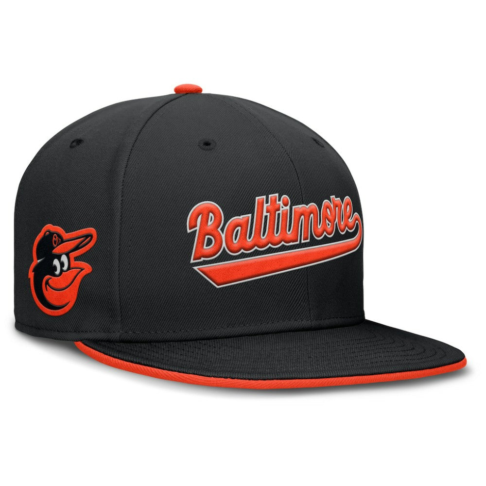 Baltimore Orioles Nike Primetime Dri-FIT Round Bill True Fitted Hat - MLB Hats