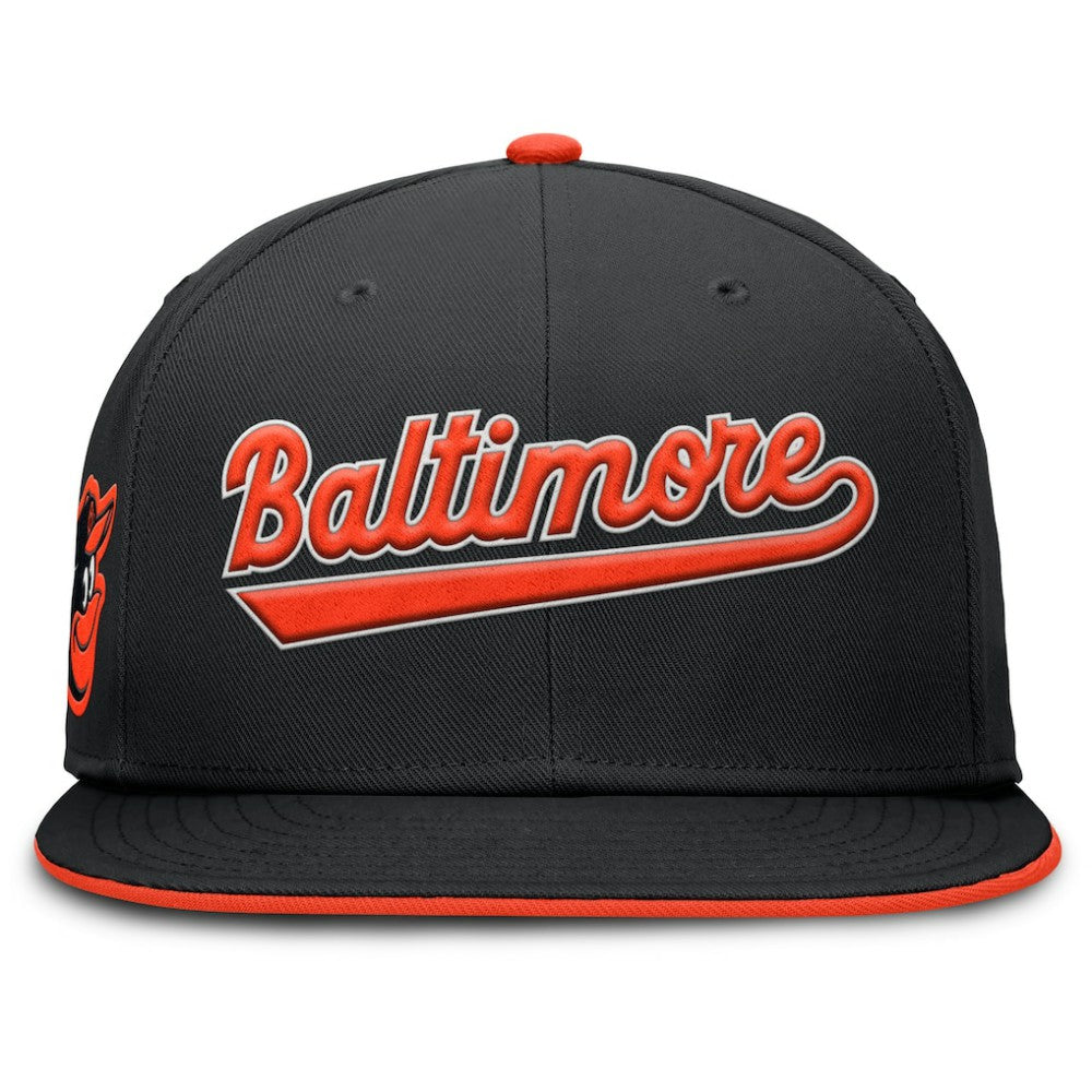 Baltimore Orioles Nike Primetime Dri-FIT Round Bill True Fitted Hat - MLB Hats