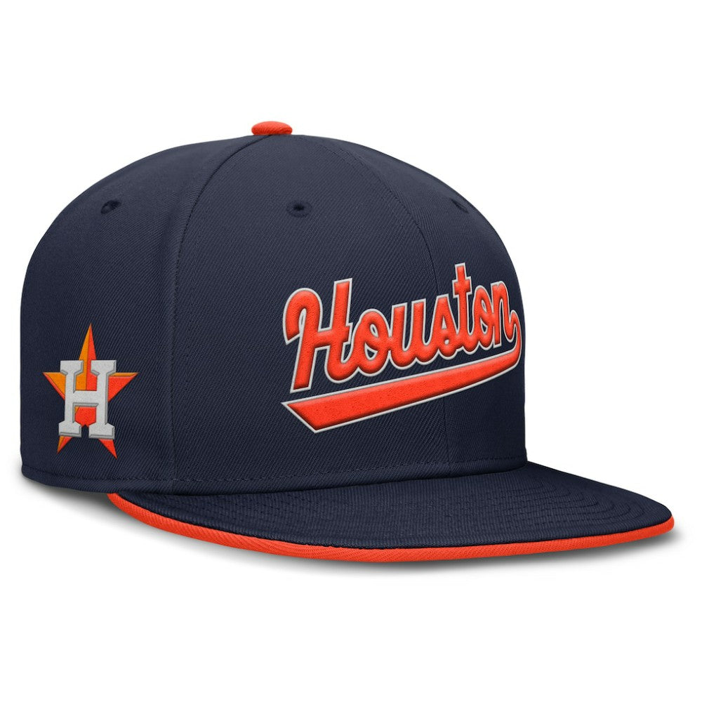 Houston Astros Nike Primetime Dri-FIT Round Bill True Fitted Hat - MLB Hats