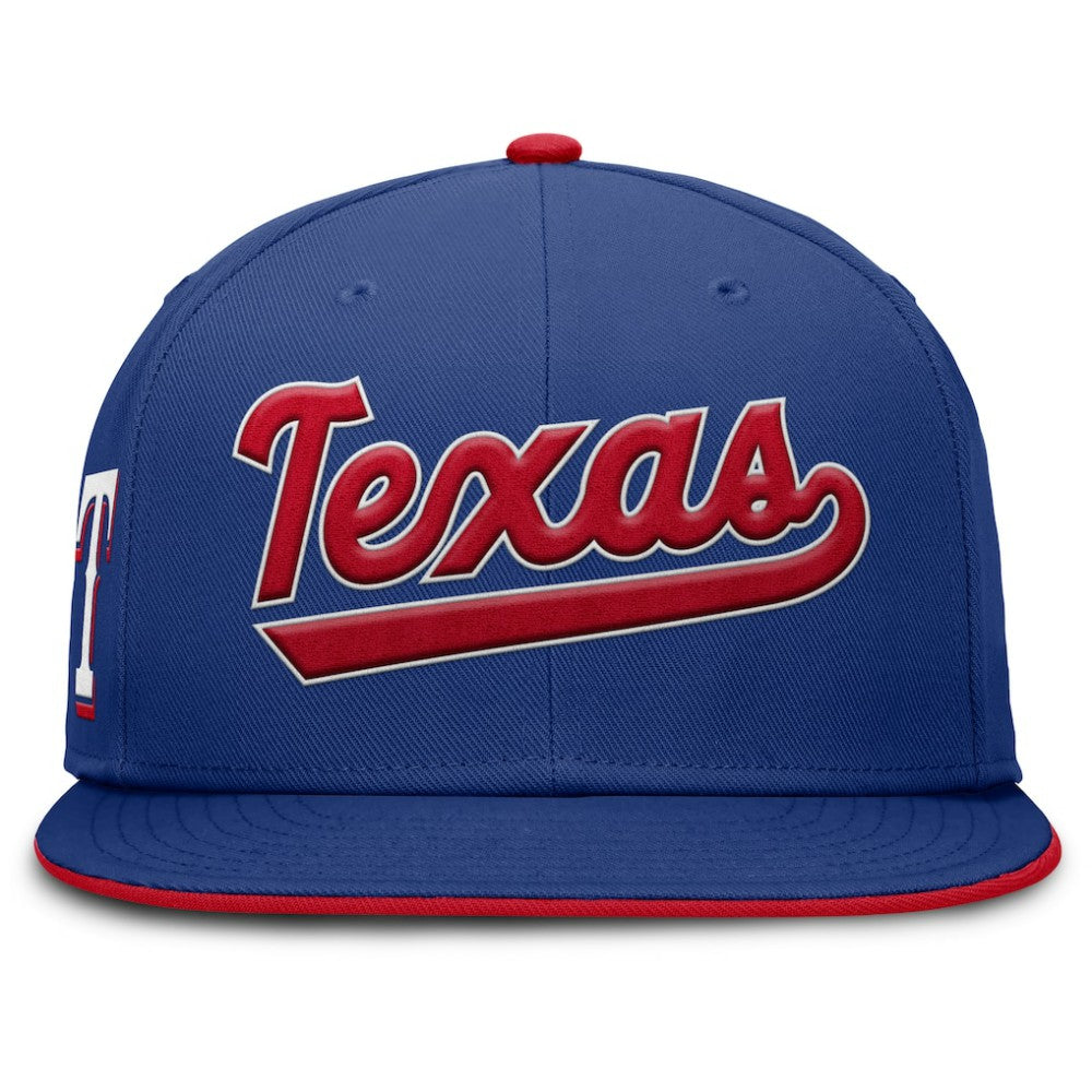 Texas Rangers Nike Primetime Dri-FIT Round Bill True Fitted Hat - MLB Hats