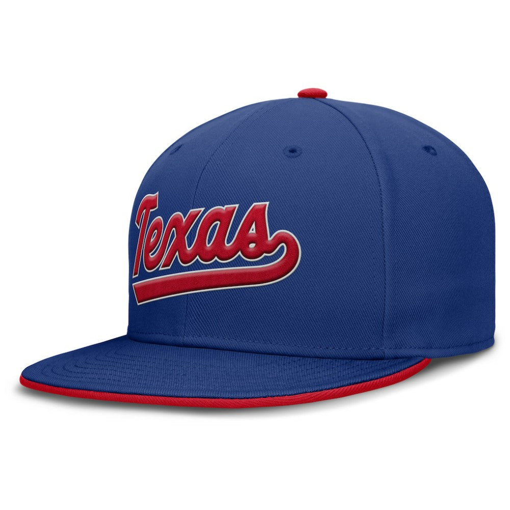 Texas Rangers Nike Primetime Dri-FIT Round Bill True Fitted Hat - MLB Hats