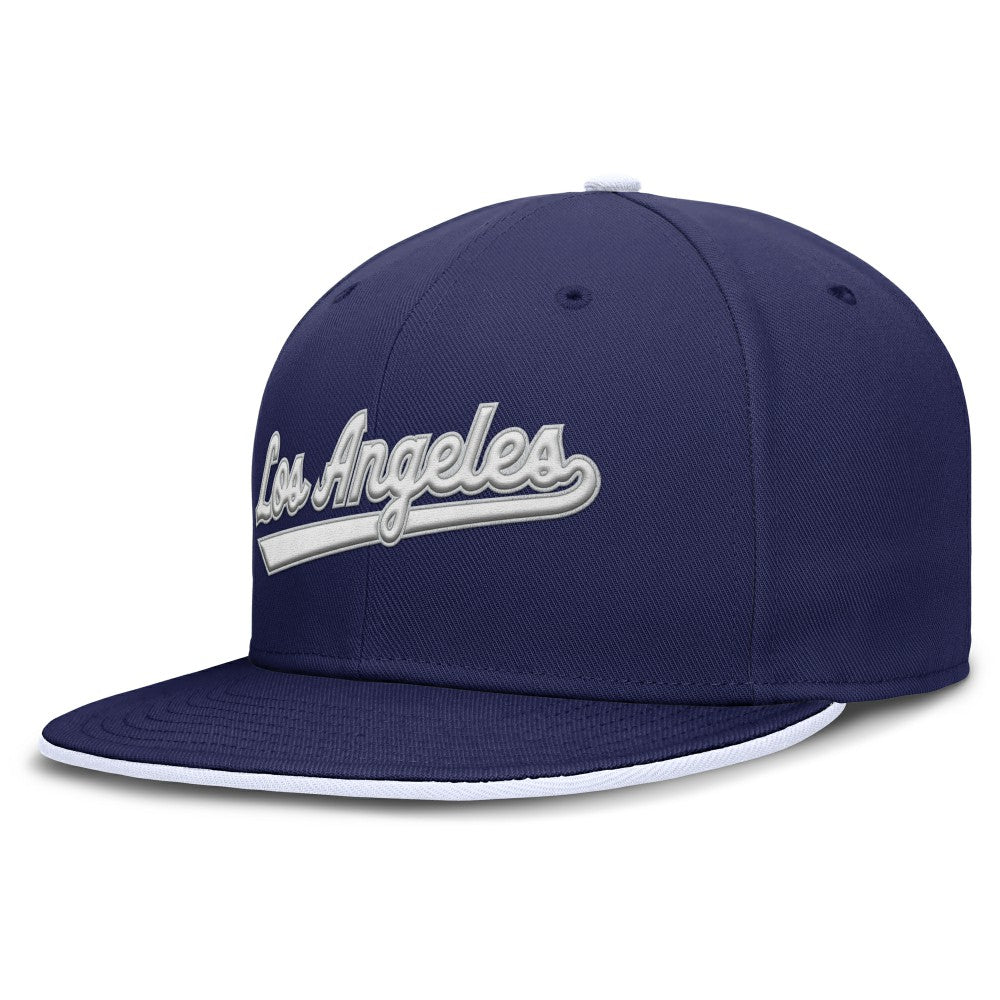 Los Angeles Dodgers Nike Primetime Dri-FIT Round Bill True Fitted Hat - MLB Hats