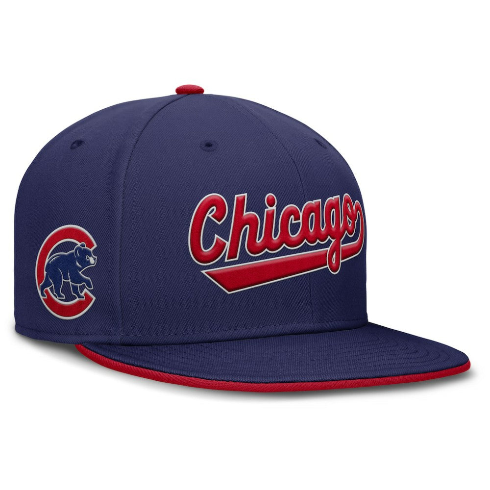 Chicago Cubs Nike Primetime Dri-FIT Round Bill True Fitted Hat - MLB Hats