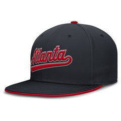 Atlanta Braves Nike Primetime Dri-FIT Round Bill True Fitted Hat - MLB Hats