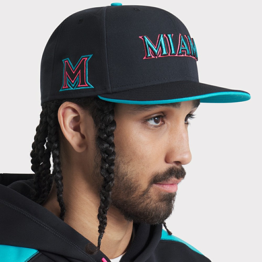 Miami Marlins Nike 2025 City Connect Performance Fitted Hat - MLB Hats