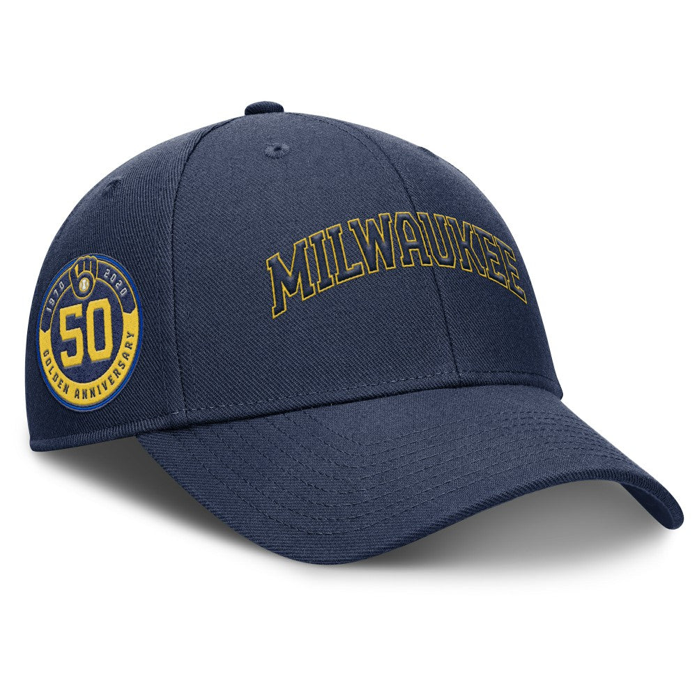 Milwaukee Brewers Nike Rise Gaberdine Adjustable Hat - MLB Hats