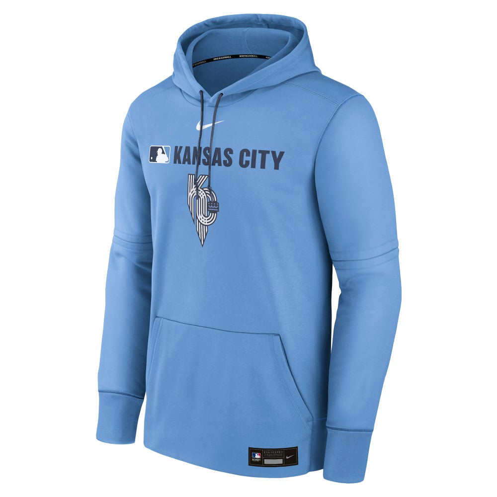 Kansas City Royals Nike Authentic Collection City Connect Therma Pullover Hoodie - MLB Hoodies