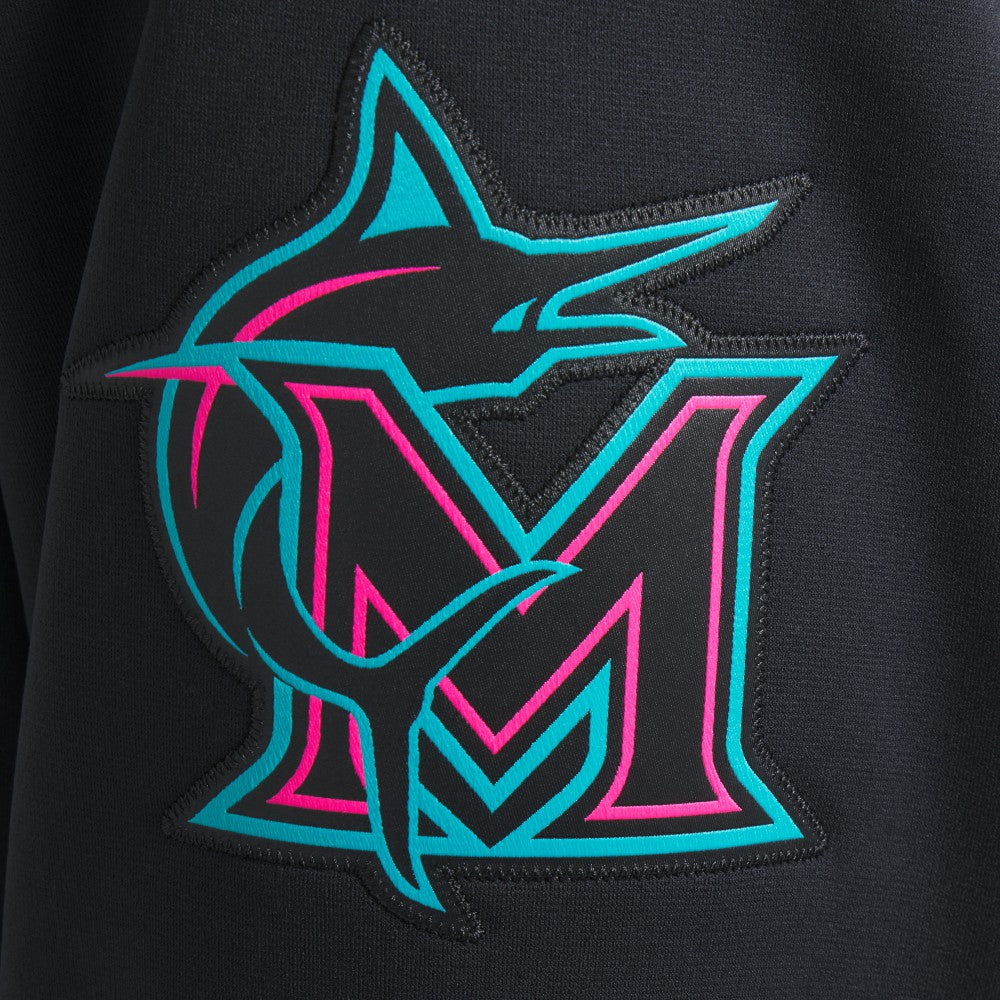 Miami Marlins Nike 2025 City Connect Authentic Collection Therma Pullover Hoodie - MLB Hoodies