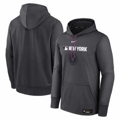 New York Mets Nike Authentic Collection City Connect Therma Pullover Hoodie - MLB Hoodies