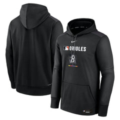 Baltimore Orioles Nike Authentic Collection City Connect Therma Pullover Hoodie - MLB Hoodies