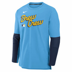 Milwaukee Brewers Nike 2025 City Connect Authentic Collection Player Dri-FIT Lightweight Pullover - MLB Pullover