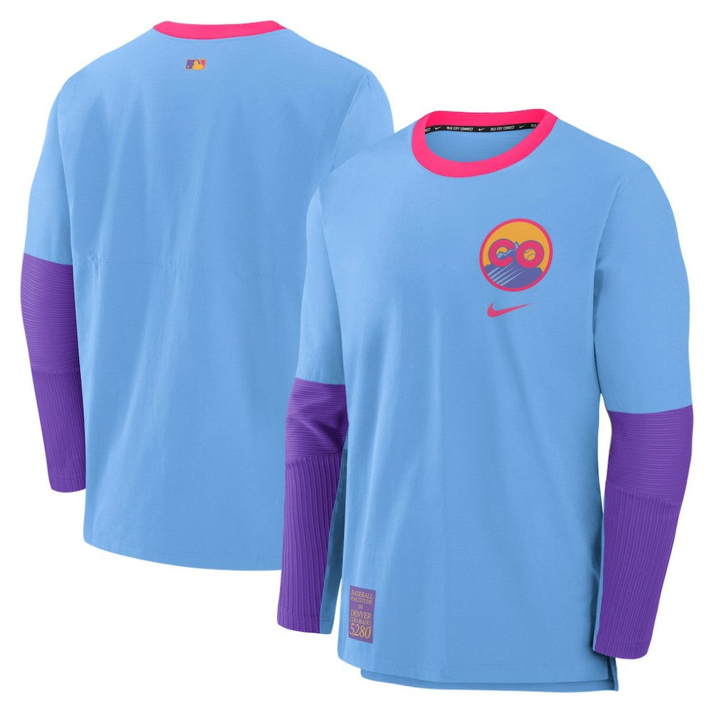 Colorado Rockies Nike 2025 City Connect Authentic Collection Player Dri-FIT Lightweight Pullover - MLB Pullover