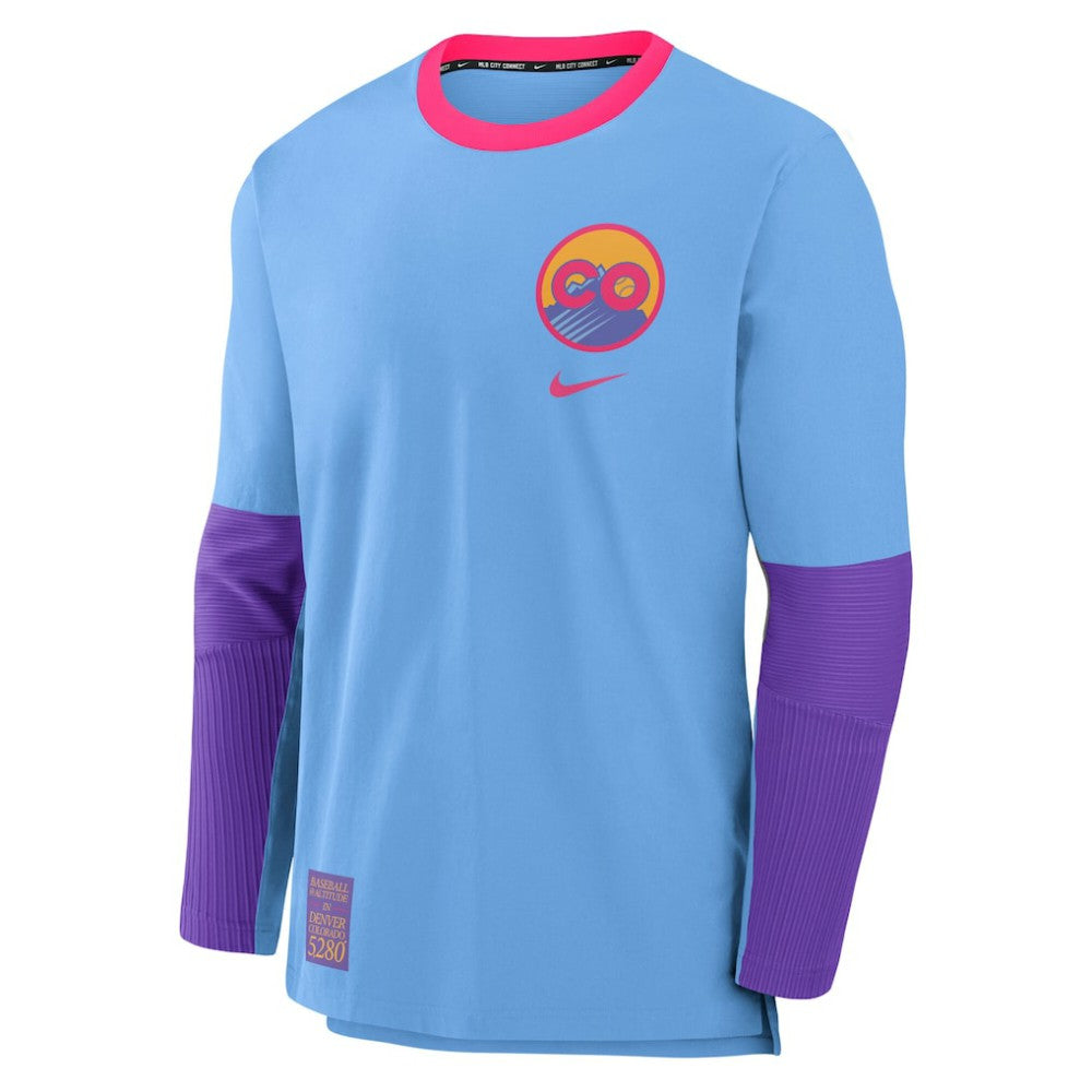 Colorado Rockies Nike 2025 City Connect Authentic Collection Player Dri-FIT Lightweight Pullover - MLB Pullover