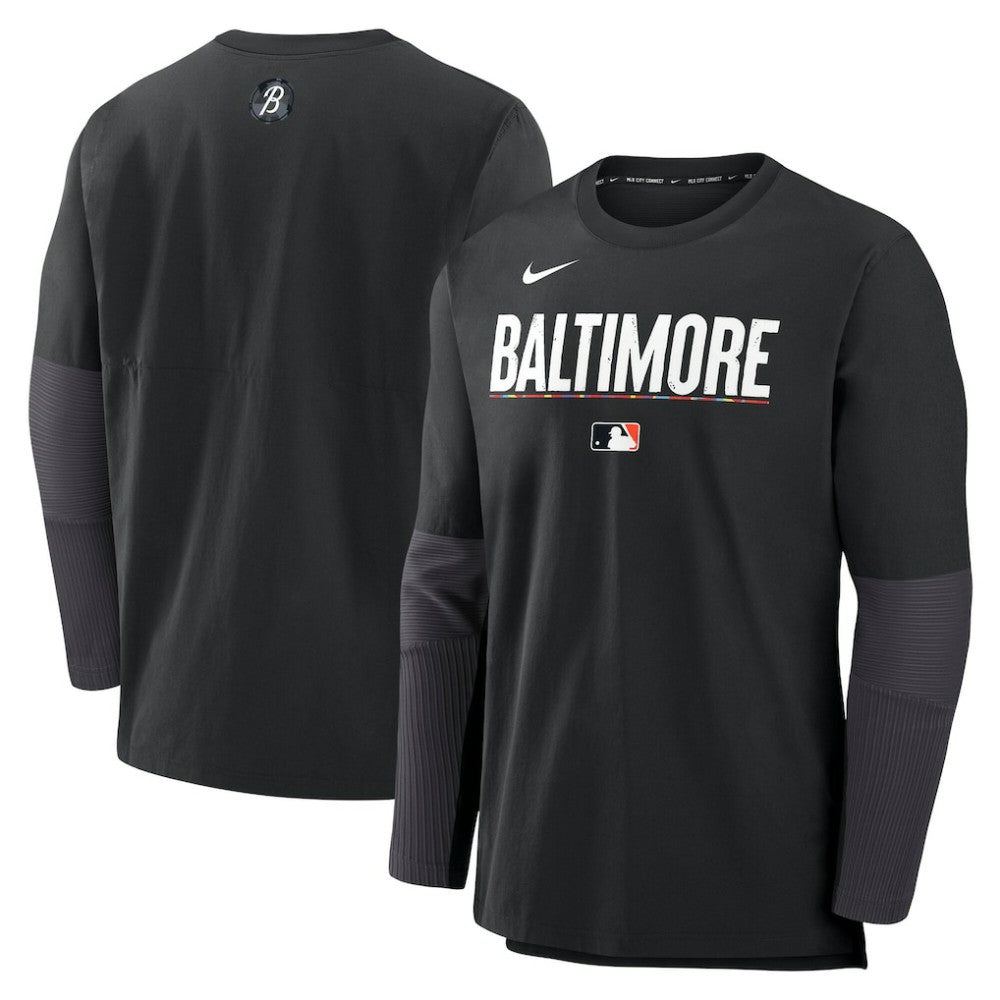 Baltimore Orioles Nike 2025 City Connect Authentic Collection Player Dri-FIT Lightweight Pullover - MLB Pullover