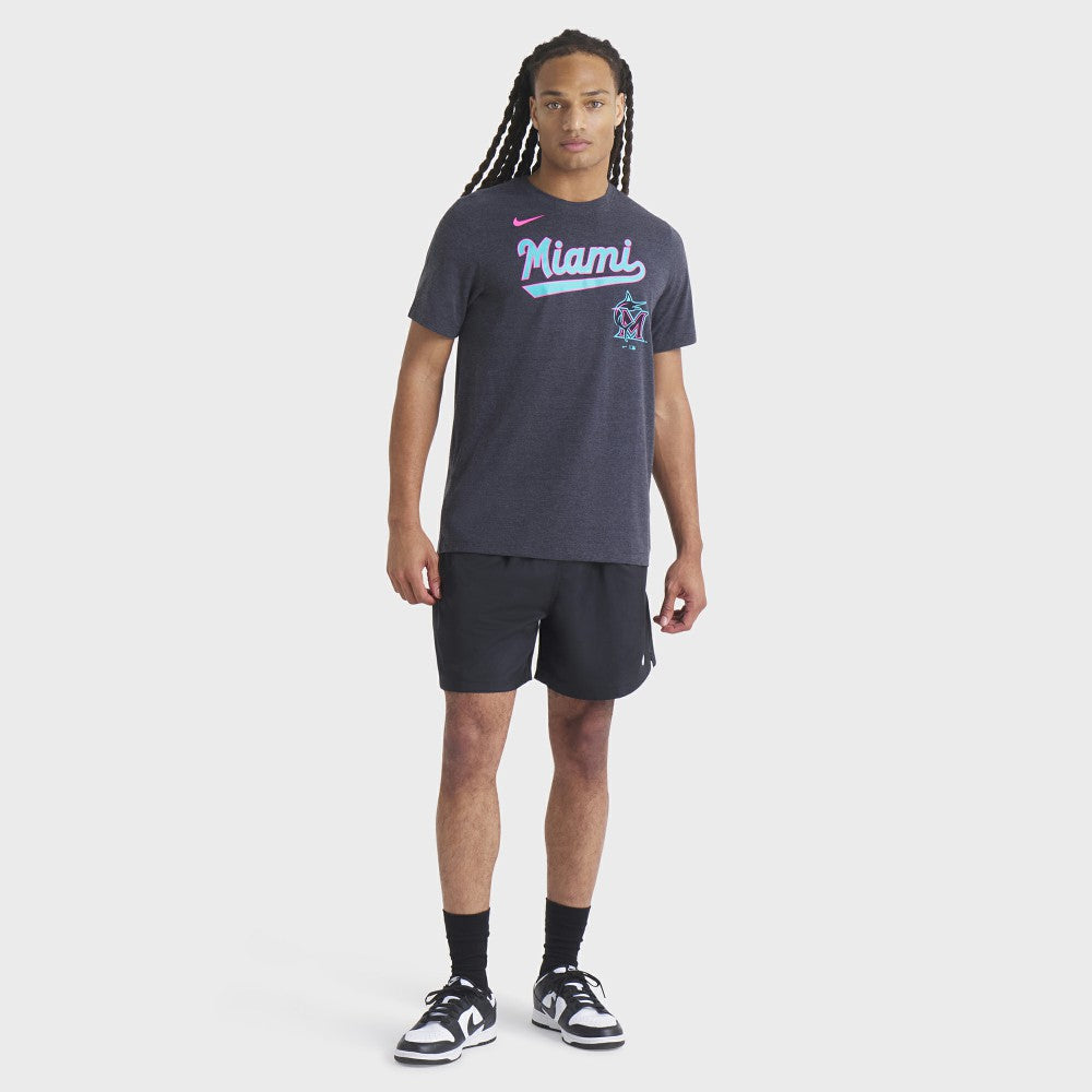 Miami Marlins Nike City Connect Script Tri-Blend T-Shirt - MLB T-shirts