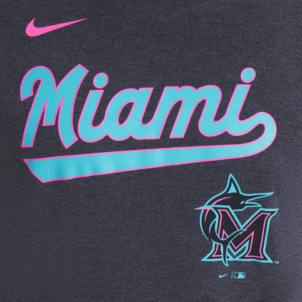 Miami Marlins Nike City Connect Script Tri-Blend T-Shirt - MLB T-shirts