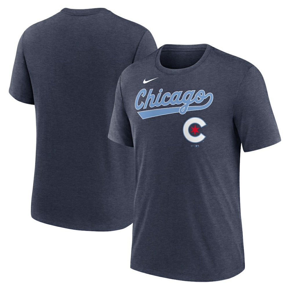 Chicago Cubs Nike City Connect Script Tri-Blend T-Shirt - MLB T-shirts