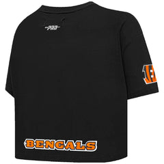 Cincinnati Bengals Joe Burrow  Pro Standard Women's Player Name & Number Cropped Boxy T-Shirt | NFL Outlet
