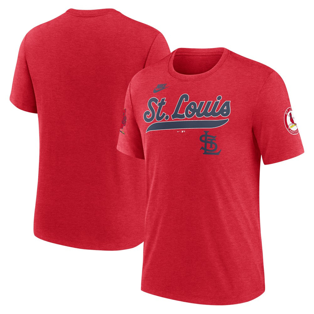 St. Louis Cardinals Nike Cooperstown Collection Eras Tri-Blend T-Shirt - MLB T-shirts