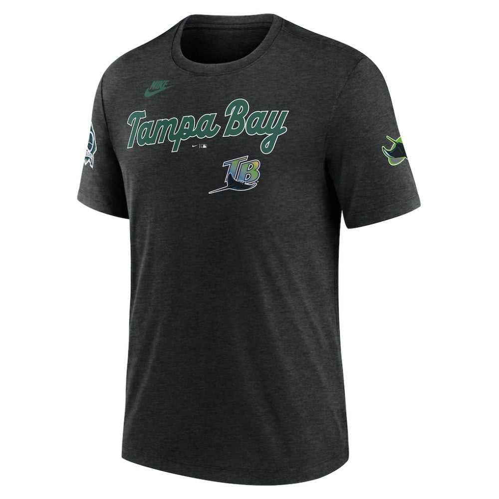 Tampa Bay Rays Nike Cooperstown Collection Eras Tri-Blend T-Shirt - MLB T-shirts