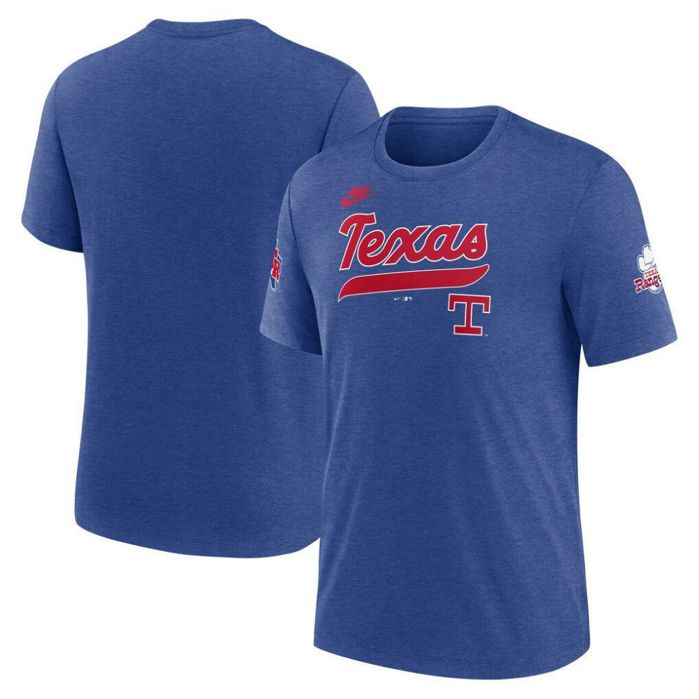 Texas Rangers Nike Cooperstown Collection Eras Tri-Blend T-Shirt - MLB T-shirts
